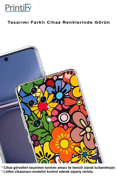 PrintiFy  Samsung Galaxy A36 ile Uyumlu Retro Color 2  Kamera Korumalı Şeffaf  Kılıf - Resim 4