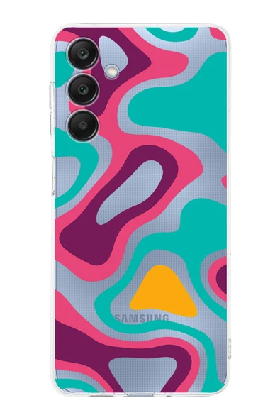 PrintiFy  Samsung Galaxy A26 ile Uyumlu Kamera Korumalı Renkli Desen Tasarımlı Şeffaf Silikon Kılıf ürün görseli 1