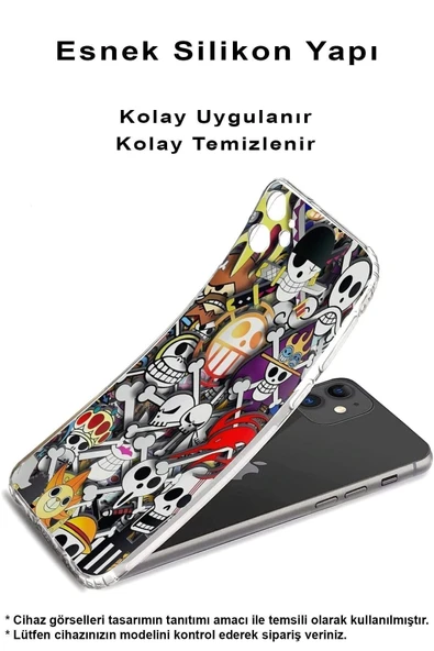 PrintiFy  Samsung Galaxy A36 ile Uyumlu Kamera Korumalı Anime Tasarımlı Şeffaf Silikon Kılıf - Resim 2