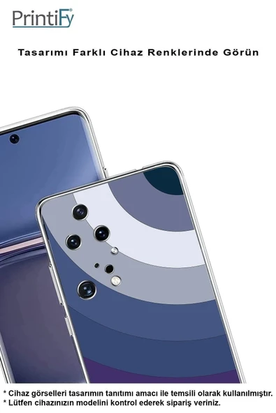 PrintiFy  Samsung Galaxy A26 ile Uyumlu Kamera Korumalı Renk Cümbüşü E Tasarımlı Şeffaf Silikon Kılıf - 3