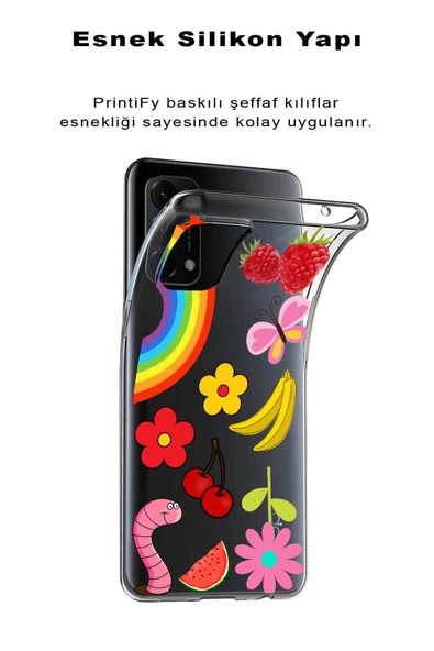PrintiFy  Galaxy A36 ile Uyumlu 1mm Slim Fit Water Color 5 Baskılı Şeffaf  Kılıf - Resim 2