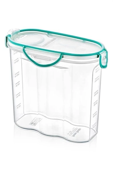 Kilitli Kapaklı Contalı Hava,Su Sıvı Geçirmez 1,7 Litre Erzak Saklama Kabı-SA585 - 4