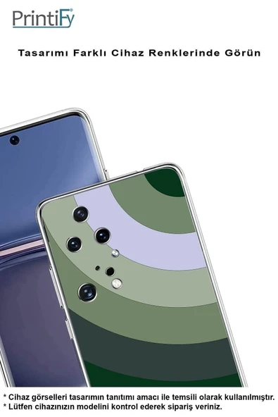 PrintiFy  Samsung Galaxy A56 ile Uyumlu Kamera Korumalı Renk Cümbüşü C Tasarımlı Şeffaf Kılıf - Resim 3