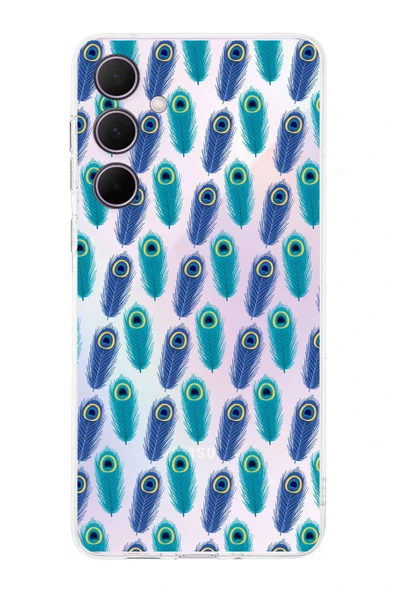 PrintiFy  Samsung Galaxy A36 ile Uyumlu Nazar Boncuğu 4 Baskılı Kamera Korumalı Şeffaf Silikon Kılıf