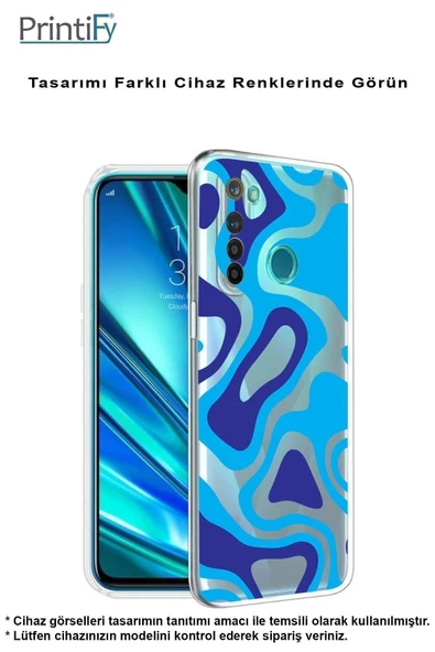 PrintiFy  Samsung Galaxy A26 ile Uyumlu Kamera Korumalı Renkli Desen Tasarımlı Şeffaf Silikon Kılıf - Resim 4