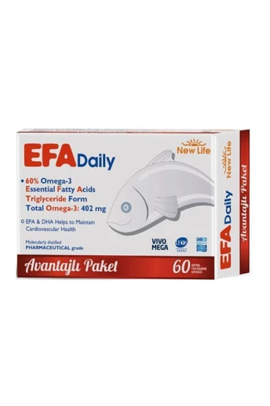 New Life Efa Daily Balık Yağı 60 Kapsül