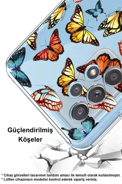 PrintiFy  Galaxy A36 ile Uyumlu Water Color 2  Kamera Korumalı Şeffaf  Kılıf - 2