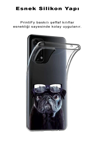 PrintiFy  Samsung Galaxy  A16 ile Uyumlu 1mm Slim Fit Köpek 3 050f Baskılı Şeffaf  Kılıf - Resim 2
