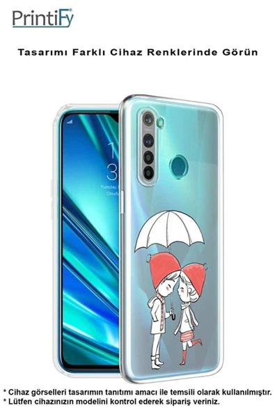 PrintiFy  Samsung Galaxy A56 ile Uyumlu Kamera Korumalı Aşk Tasarımlı Şeffaf Silikon Kılıf - Resim 4