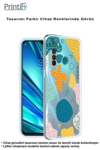 PrintiFy  Samsung Galaxy A56 ile Uyumlu Kamera Korumalı Grunge Tasarımlı Şeffaf Kılıf - Resim 4
