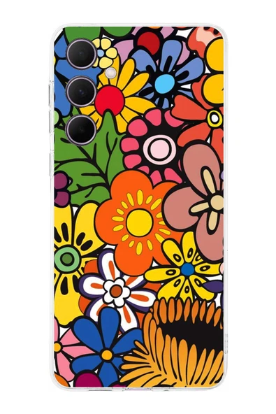 PrintiFy  Samsung Galaxy A36 ile Uyumlu Retro Color 2  Kamera Korumalı Şeffaf  Kılıf ürün görseli 1