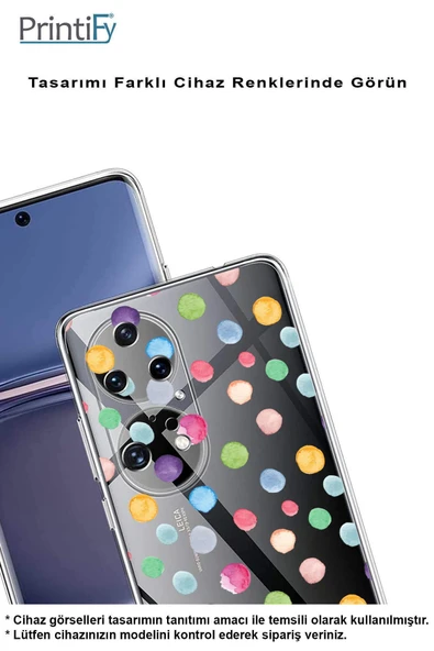 PrintiFy  Samsung Galaxy A26 ile Uyumlu Water Color 6Kamera Korumalı ŞeffafKılıf - Resim 4