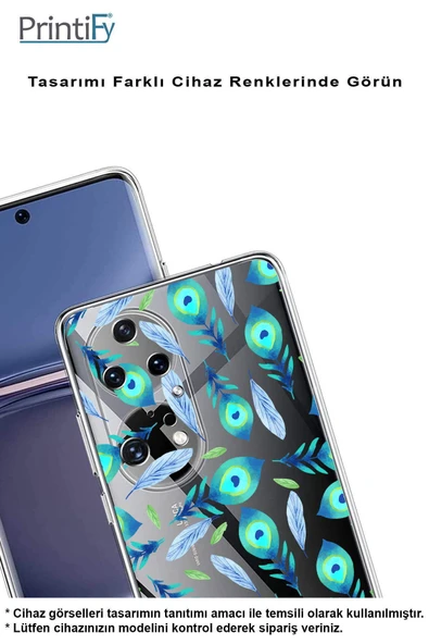 PrintiFy  Samsung Galaxy A26 ile Uyumlu Nazar Boncuğu 3 Baskılı Kamera Korumalı Şeffaf Silikon Kılıf - 4