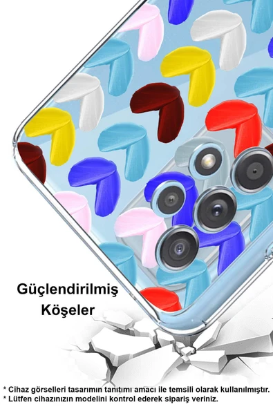 PrintiFy  Galaxy A56 ile Uyumlu Water Color 1  Kamera Korumalı Şeffaf  Kılıf - Resim 2