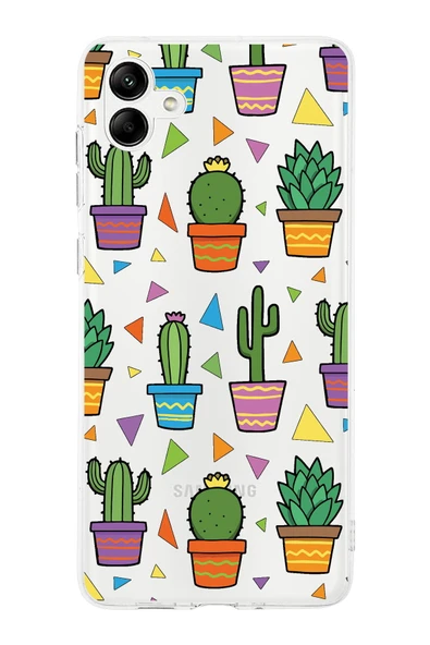 PrintiFy  Galaxy A26 ile Uyumlu 1mm Slim Fit Water Color 4 Baskılı ŞeffafKılıf