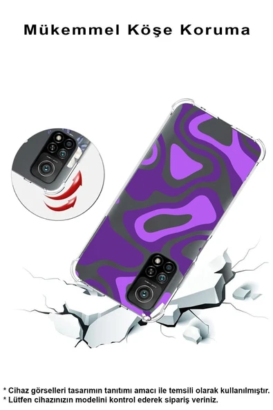 PrintiFy  Samsung Galaxy A26 ile Uyumlu Kamera Korumalı Renkli Desen Tasarımlı Şeffaf Silikon Kılıf - 2