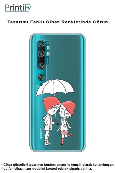 PrintiFy  Samsung Galaxy A56 ile Uyumlu Kamera Korumalı Aşk Tasarımlı Şeffaf Silikon Kılıf - Resim 5