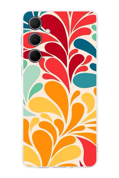 PrintiFy  Galaxy A36 ile Uyumlu Retro Color 5  Kamera Korumalı Şeffaf  Kılıf ürün görseli 1