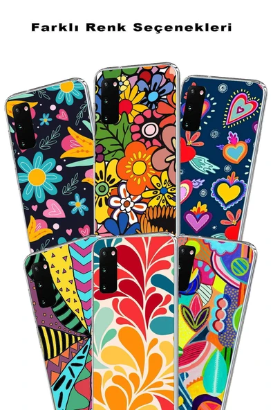 PrintiFy  Galaxy A36 ile Uyumlu 1mm Slim Fit Retro Colors 1 Baskılı Şeffaf  Kılıf - 4