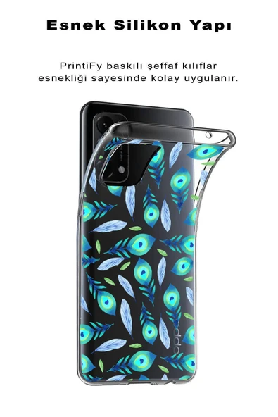 PrintiFy  Samsung Galaxy A36 ile Uyumlu 1mm Slim Fit Nazar Boncuğu 3 Baskılı Şeffaf  Kılıf - Resim 2