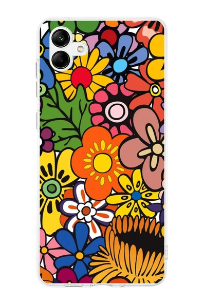 PrintiFy  Samsung Galaxy A36 ile Uyumlu 1mm Slim Fit Retro Colors 2 Baskılı Şeffaf  Kılıf ürün görseli 1