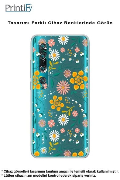 PrintiFy  Samsung Galaxy A26 ile Uyumlu Kamera Korumalı Çiçek Tasarımlı Şeffaf Kılıf - Resim 5