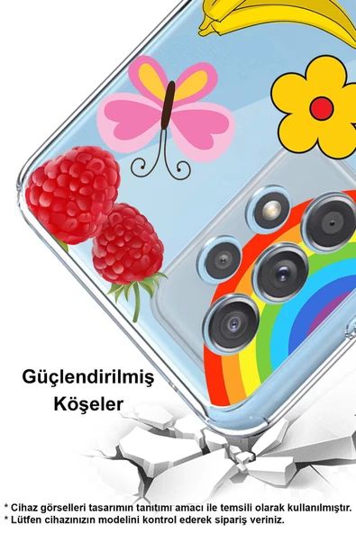PrintiFy  Galaxy A56 ile Uyumlu Water Color 5  Kamera Korumalı Şeffaf  Kılıf - Resim 2