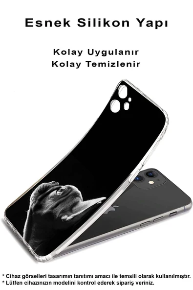 PrintiFy  Samsung Galaxy A26 ile Uyumlu Köpek 1 Kamera Korumalı Şeffaf Kılıf - Resim 3