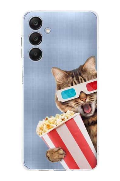 PrintiFy  Galaxy A26 ile Uyumlu Kedi 1 Kamera Korumalı Şeffaf Kılıf ürün görseli 1