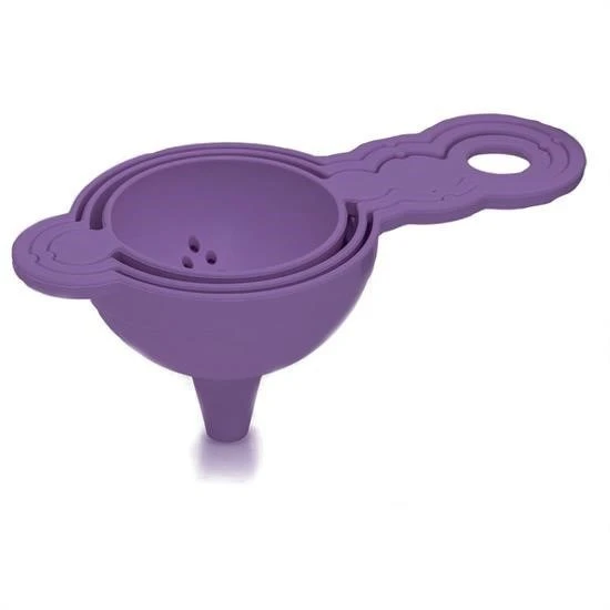 Pratik Yumurta Süzgeci Mini Süzgeç Huni Seti Hepsi Bir Arada - 7