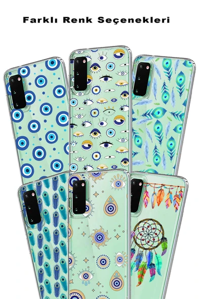 PrintiFy  Samsung Galaxy A56 ile Uyumlu 1mm Slim Fit Nazar Boncuğu 1 Baskılı Şeffaf  Kılıf - Resim 4