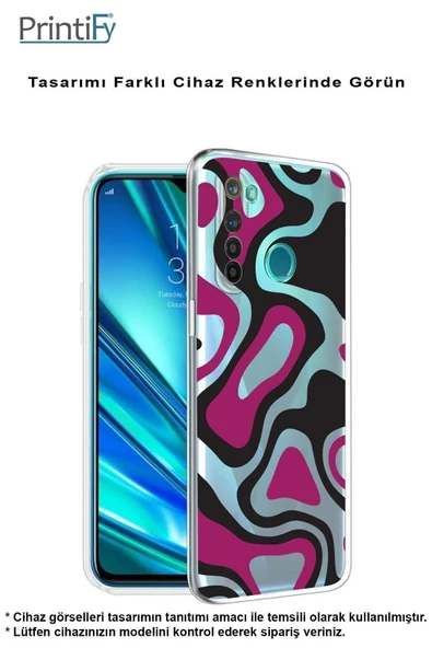 PrintiFy  Samsung Galaxy A36 ile Uyumlu Kamera Korumalı Renkli Desen Tasarımlı Şeffaf Silikon Kılıf - Resim 4