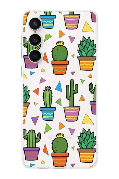 PrintiFy  Galaxy S24 Fe ile Uyumlu Water Color 4  Kamera Korumalı Şeffaf  Kılıf ürün görseli 1