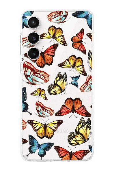 PrintiFy  Galaxy S24 Fe ile Uyumlu Water Color 2  Kamera Korumalı Şeffaf  Kılıf ürün görseli 1