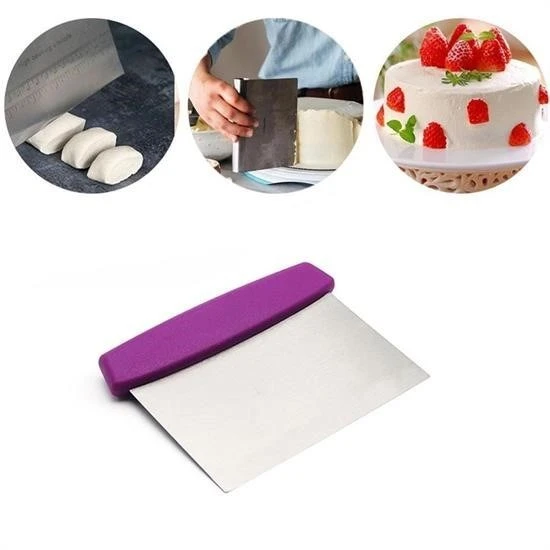 Çelik Hamur Kesici Kazıyıcı Pasta Kek Dekorasyon Spatula Aleti - 3