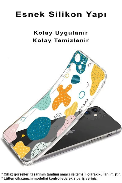 PrintiFy  Samsung Galaxy S24 Ultra Uyumlu Kamera Korumalı Kapak Grunge Tasarımlı Şeffaf Kılıf - Resim 2