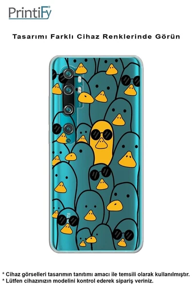 PrintiFy  Samsung Galaxy A16 Uyumlu Kamera Korumalı Duck Tasarımlı Şeffaf  Silikon Kılıf - Resim 5