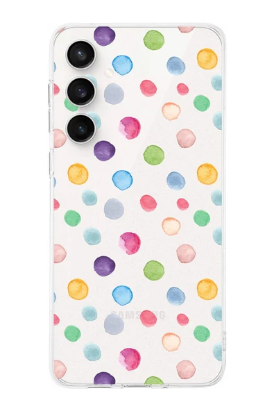 PrintiFy  Galaxy S24 Fe ile Uyumlu Water Color 6  Kamera Korumalı Şeffaf  Kılıf ürün görseli 1