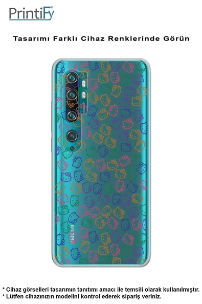 PrintiFy  S24 FE ile Uyumlu Kamera Korumalı Hello Kitty Tasarımlı Şeffaf  Silikon Kılıf - Resim 5