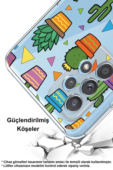 PrintiFy  Galaxy S24 Fe ile Uyumlu Water Color 4  Kamera Korumalı Şeffaf  Kılıf - Resim 2