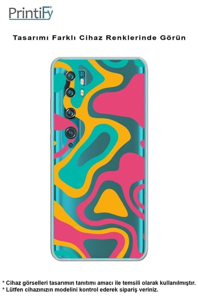 PrintiFy  Samsung Galaxy A16 Uyumlu Kamera Korumalı Renkli Desen Tasarımlı Şeffaf Silikon Kılıf - 5