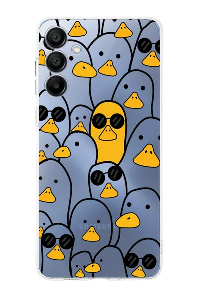 PrintiFy  Samsung Galaxy A16 Uyumlu Kamera Korumalı Duck Tasarımlı Şeffaf  Silikon Kılıf ürün görseli 1