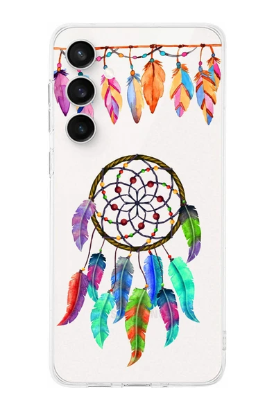 PrintiFy  Galaxy S24 Fe ile Uyumlu Nazar Boncuğu 6  Kamera Korumalı Şeffaf Silikon Kılıf ürün görseli 1