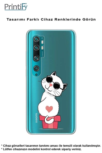 PrintiFy  Samsung Galaxy S24 FE ile Uyumlu Kamera Korumalı Kapak Coolcat Tasarımlı Şeffaf Kılıf - Resim 5