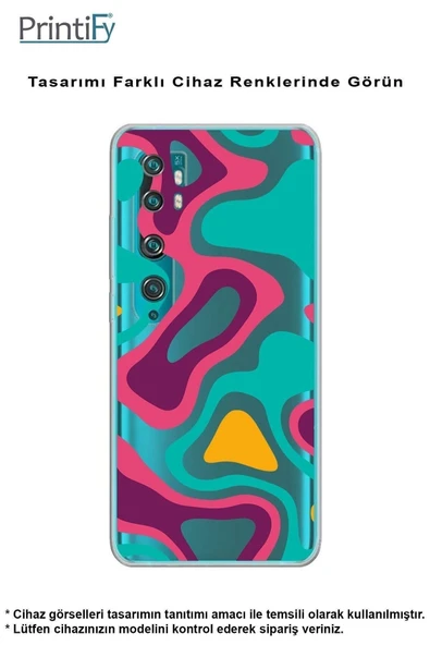 PrintiFy  Samsung Galaxy A16 Uyumlu Kamera Korumalı Renkli Desen Tasarımlı Şeffaf Silikon Kılıf - 5