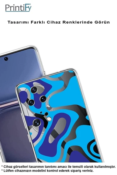 PrintiFy  Samsung Galaxy A16 Uyumlu Kamera Korumalı Renkli Desen Tasarımlı Şeffaf Silikon Kılıf - Resim 3