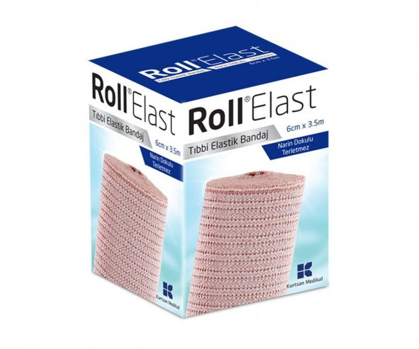 Kurtsan Roll Elast Ten Rengi 6cmx3.5m Tıbbi Elastik Bandaj