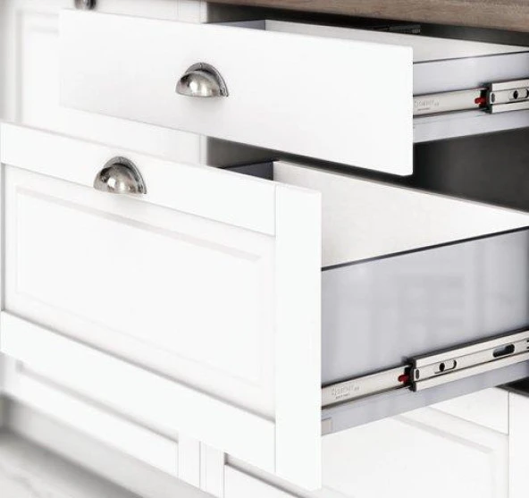 Samet Galvan Teleskopik Frenli Çekmece Rayı 35X400 - Resim 3