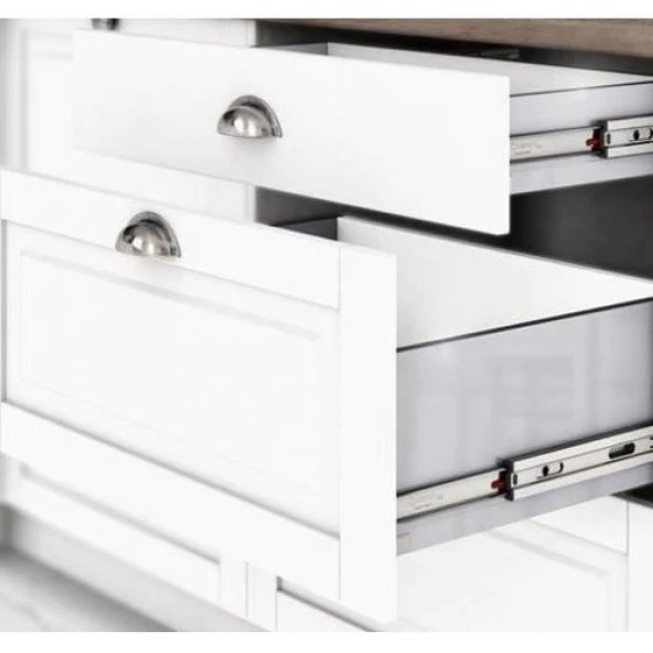 Samet Galvan Teleskopik Frenli Çekmece Rayı 46x400 - 2