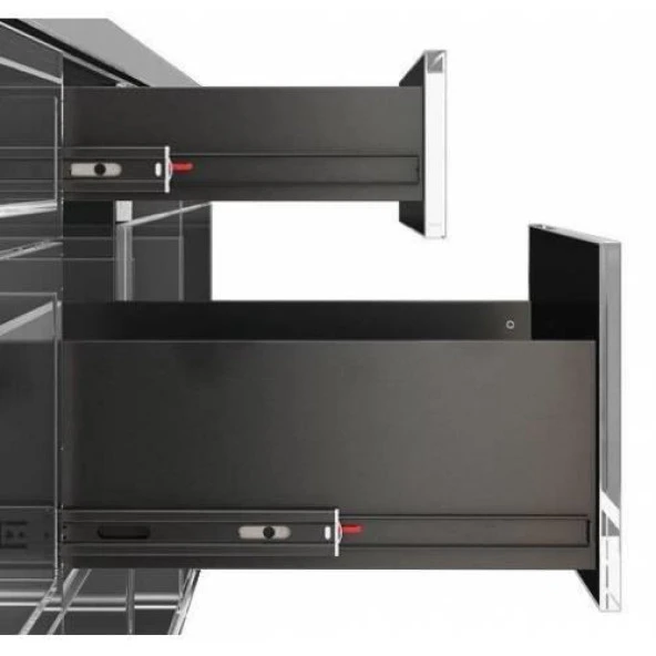 Samet Galvan Teleskopik Frenli Çekmece Rayı 46x400 - 3